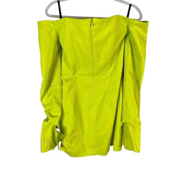 Israella Kobla Ovia Mini Dress Off The Shoulder Statement Party Chartreuse Sz 2 - Picture 13 of 16
